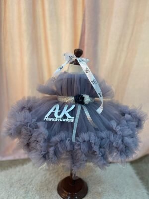 Ruffle Zigzag Tutu Grey