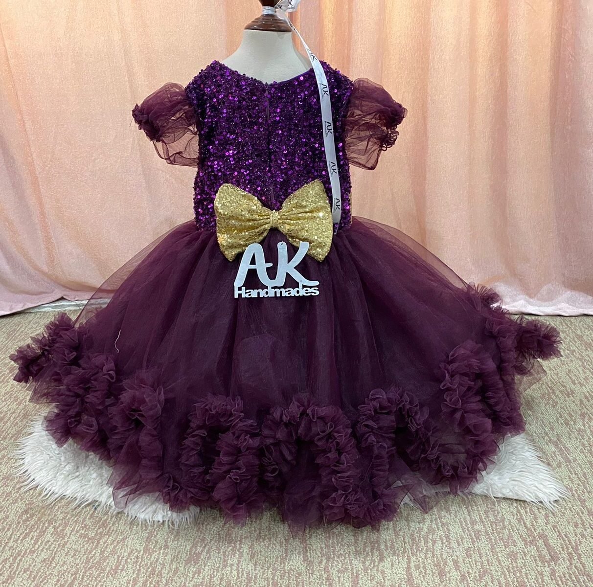 Zig Zag Ruffle Tutu Plum