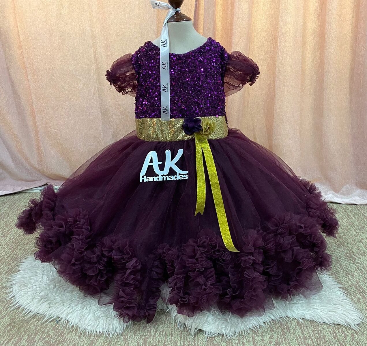 Zig Zag Ruffle Tutu Plum