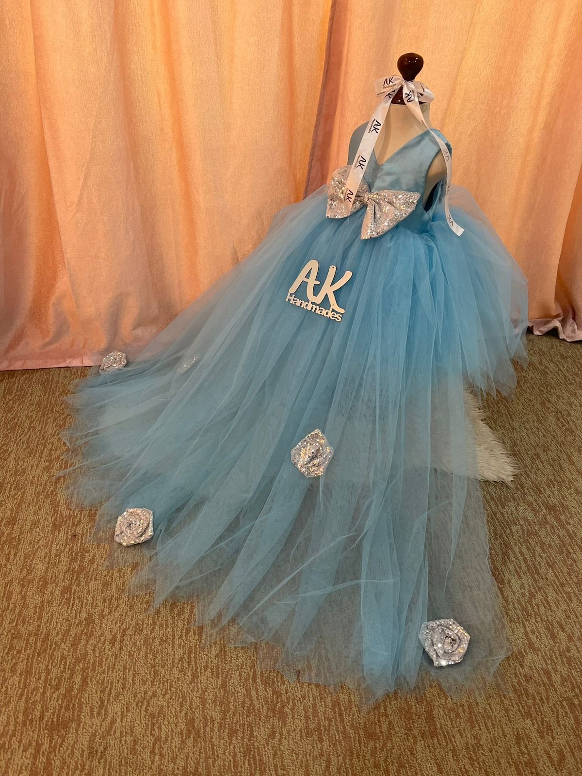 Seq Flower Tail Tutu Sky Blue