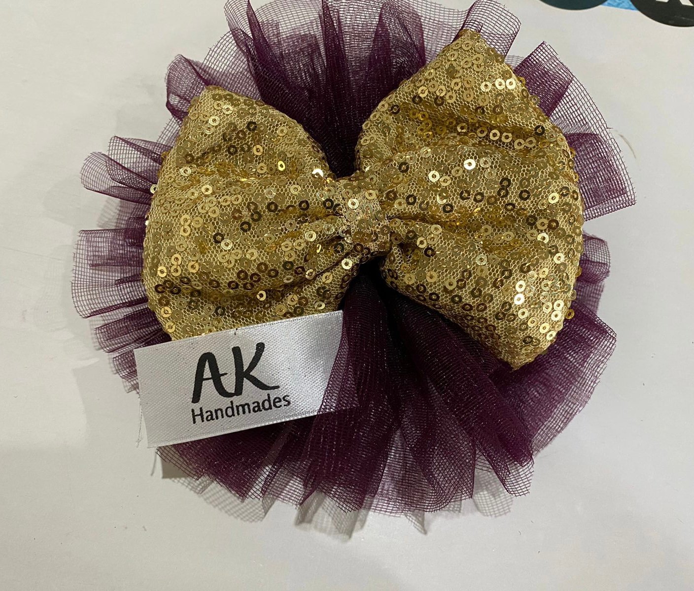 FF Headband Plum and gold